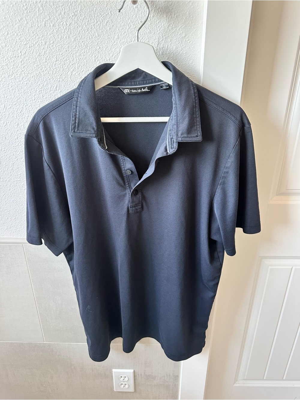 Travis Mathew Navy Short-Sleeve Polo